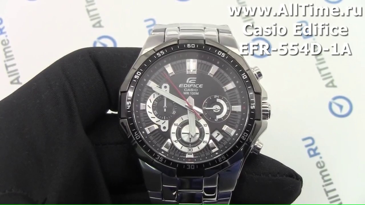 Обзор. Японские наручные часы Casio Edifice EFR-554D-1A с хронографом