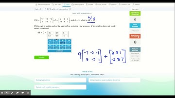 IXL - Simplify matrix expressions (Algebra 2 practice)