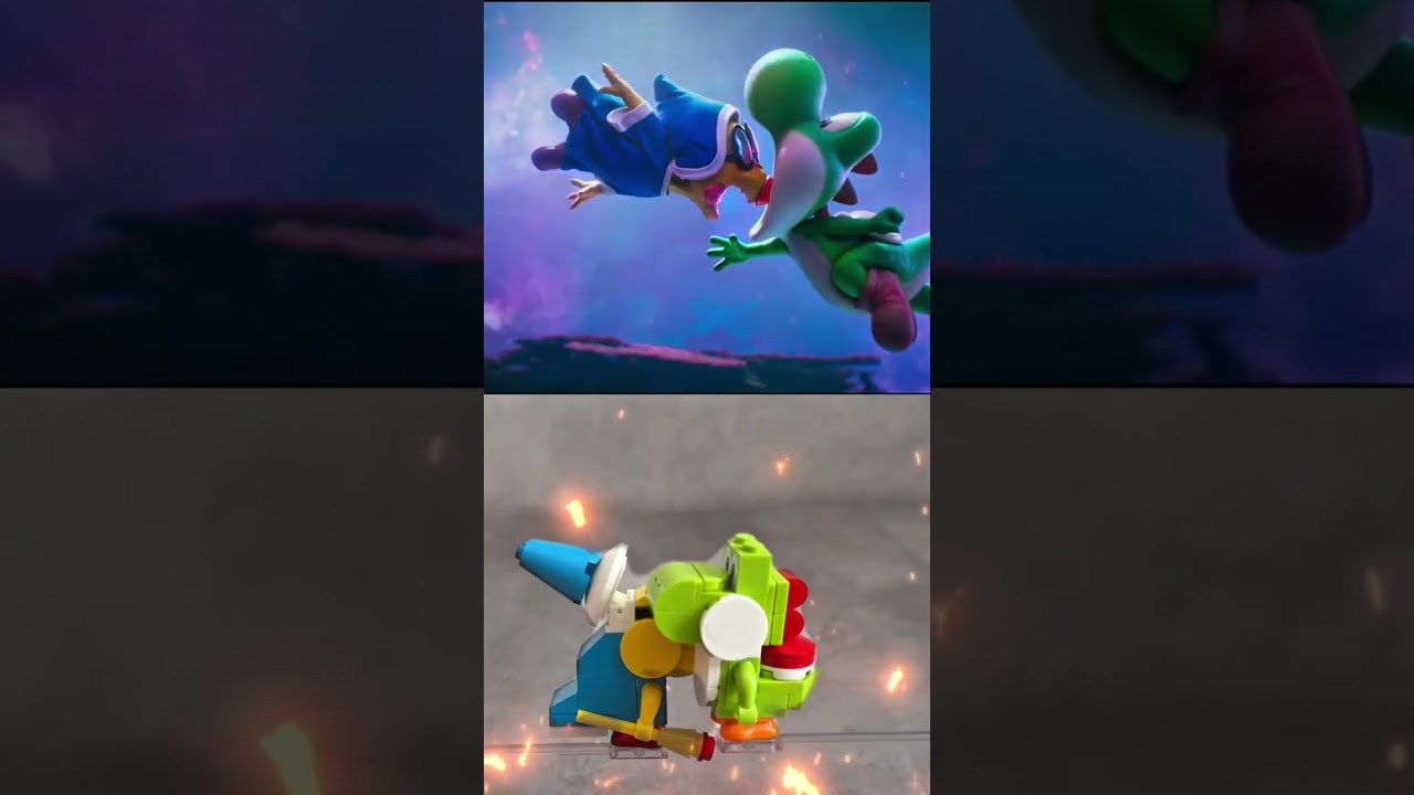 LEGO vs. Super Mario Galaxy Movie Trailer (Yoshi vs Magikoopa)