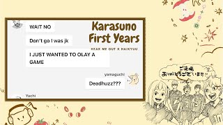 🥥:: haikyuu texts | karasuno first years play hear me out! | Omggsukii