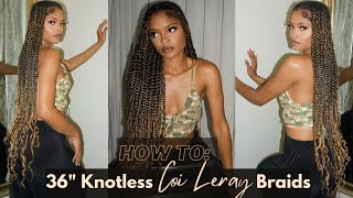 How To: DIY Knotless Highlighted Braids w/ Curly Ends *VERY DETAILED*