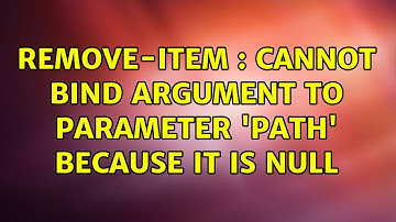 Remove-Item : Cannot bind argument to parameter 