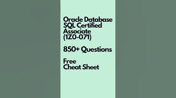 Oracle 1Z0-071 course #oracleexam #1z0071 #howtopassoracle #oracletraining #oraclepracticetests