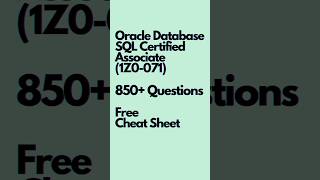 Oracle 1Z0-071 course #oracleexam #1z0071 #howtopassoracle #oracletraining #oraclepracticetests