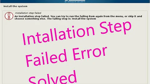 install fail error in  kali linux | how to fix installation step failed error in Kali Linux