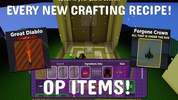 EVERY NEW CRAFTING RECIPE FOR THE VOID TOWER UPDATE (OP ITEMS) in Shadovis RPG