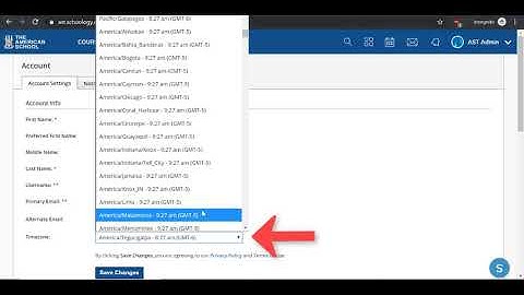 Schoology Time Zone Settings (AST ED-Tech)