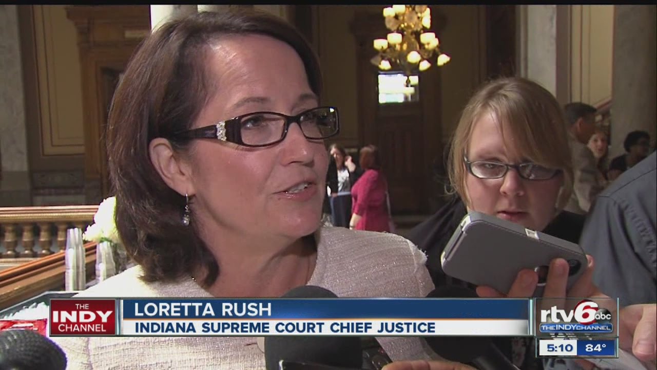 Indiana's 1st female chief justice, Loretta Rush, takes office