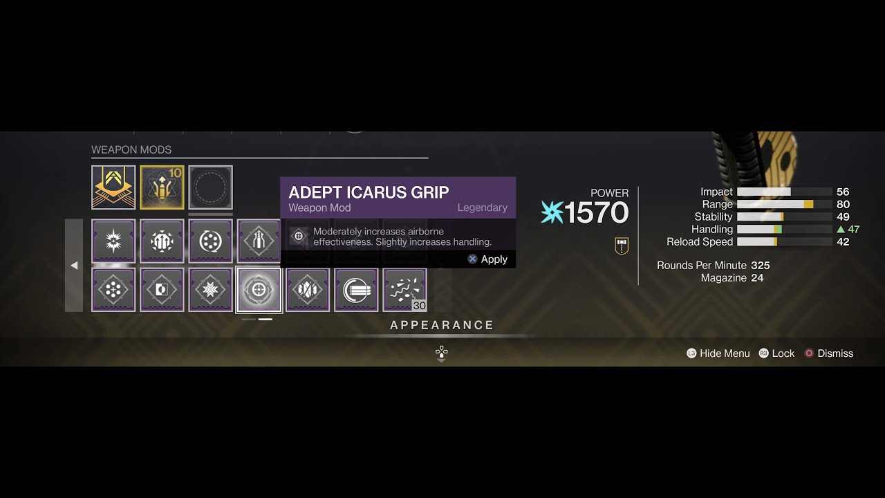 So Adept Icarus Grip gives handling now... | Destiny 2
