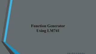 #Function_Generator_Circuit