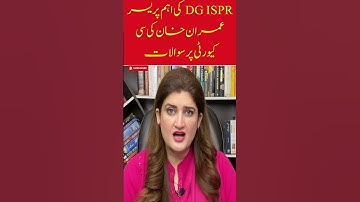 DG ISPR Presser Shockwaves: Imran Khan Security Warning