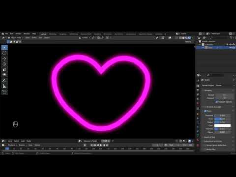 Blender 3.0 - Create a blooming Heart with Geometry nodes for Valentines day by Bianca Glaser