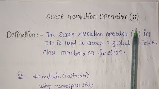 Scope Resolution Operator in C++ Explained | Global vs Local Variable | C++ Tutorial for Beginners