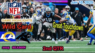 Los Angeles Rams Vs Carolina Panthers Wild Card Game 2nd Qtr  Highlights Nfl Jan 10 2025