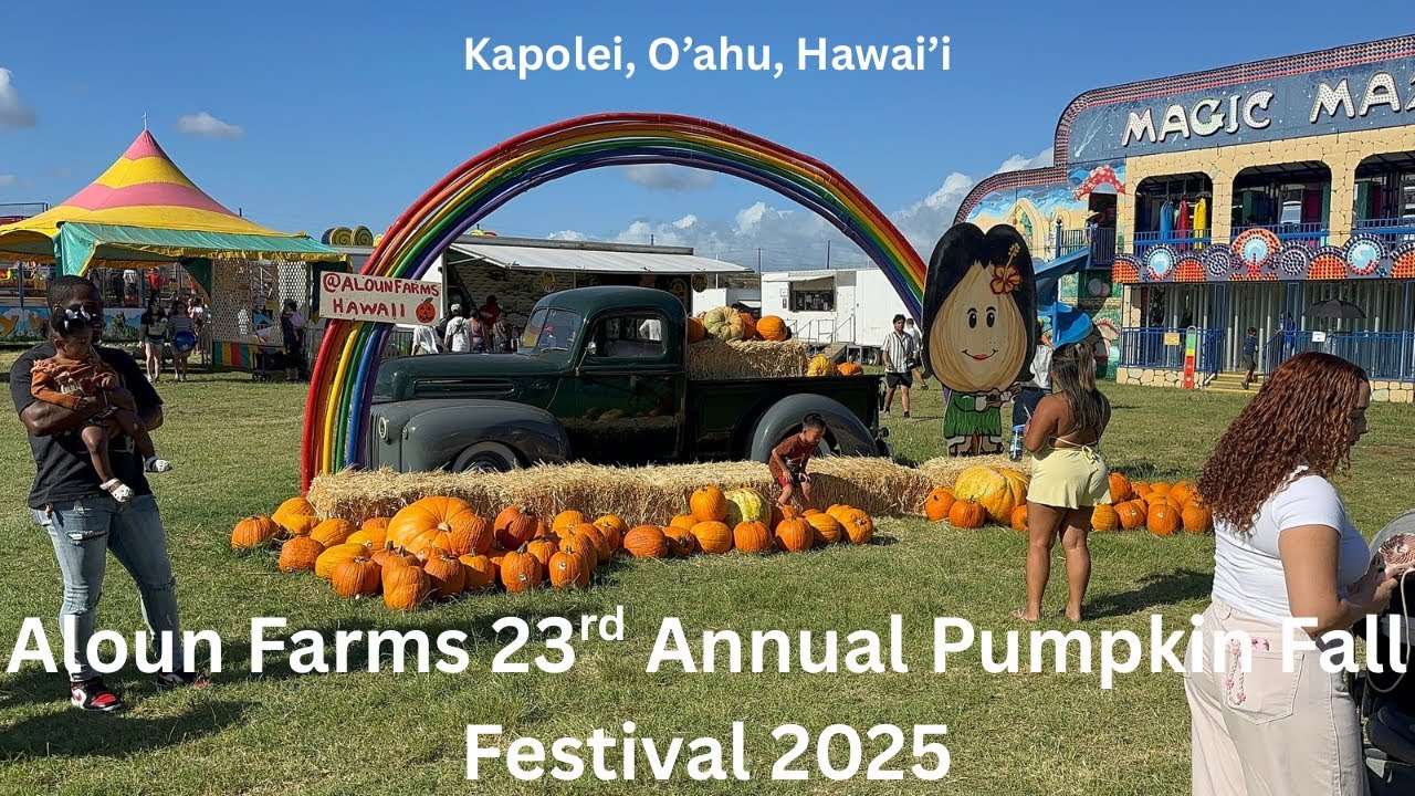4K Aloun Farms 23rd Annual Pumpkin Fall Festival 2025 in Kapolei, Oahu ...