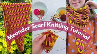 Colourwork Scarf - FULL Knitting Tutorial Video