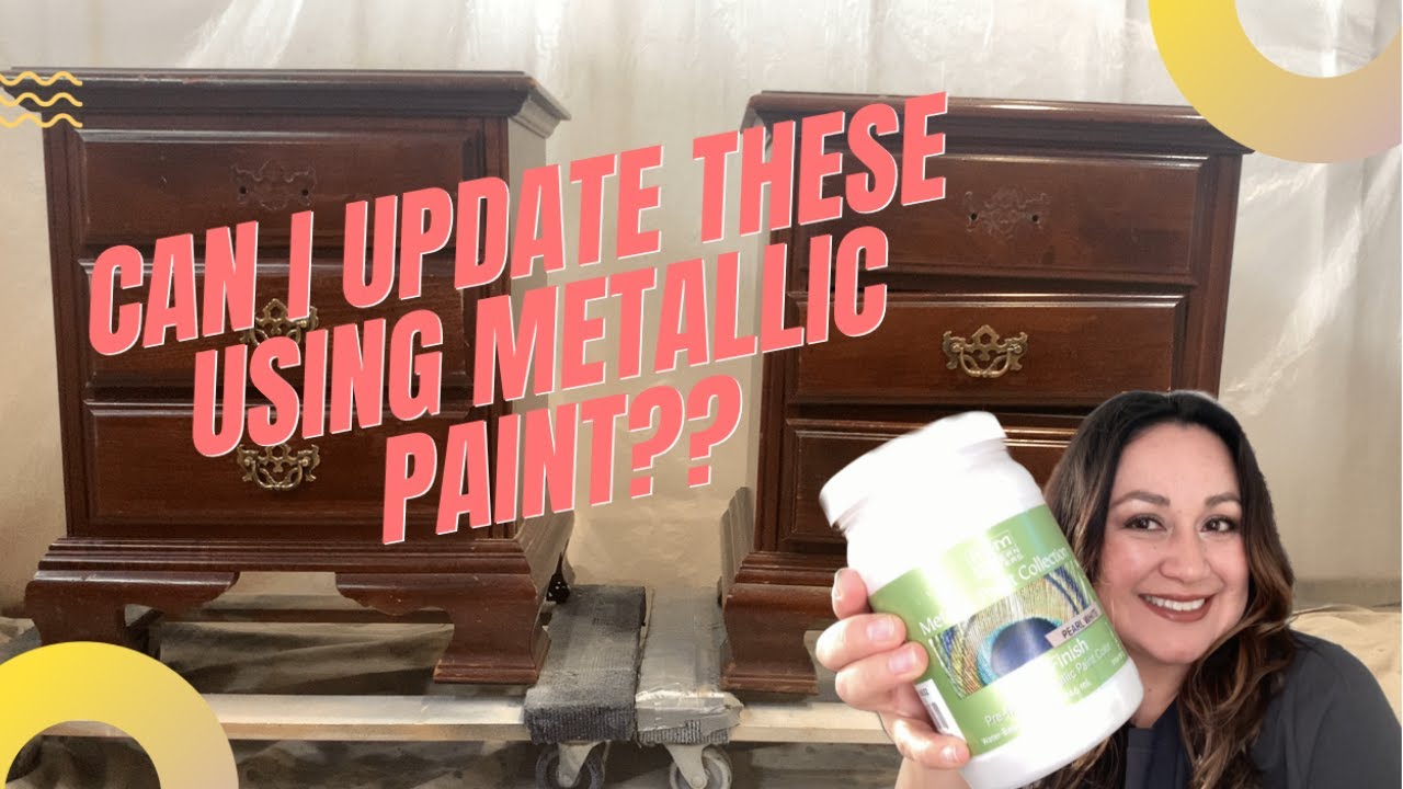 Before and After Makeover Using Metallic Paint | Furniture Flip