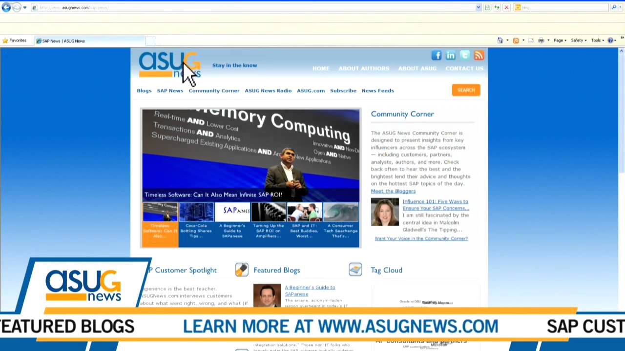 ASUG@20 Stay in the Know ASUGnews com