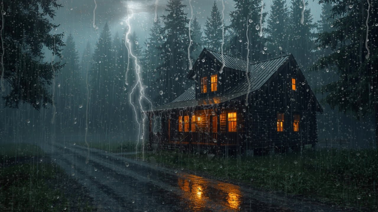 Thunderstorm Sounds with Heavy Rain, Loud Thunder & Loud Lightning Strikes for Sleep