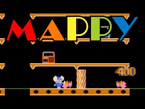 Видео: Mappy (NES - Dendy - Famicom - 8 bit) - Прохождение игры на Денди про мышонка Мэппи до 148 уровня