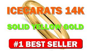 IceCarats 14K Solid Yellow Gold 11 11mm Oversize Hinged Bangle Bracelet - B00NC5S3DQ