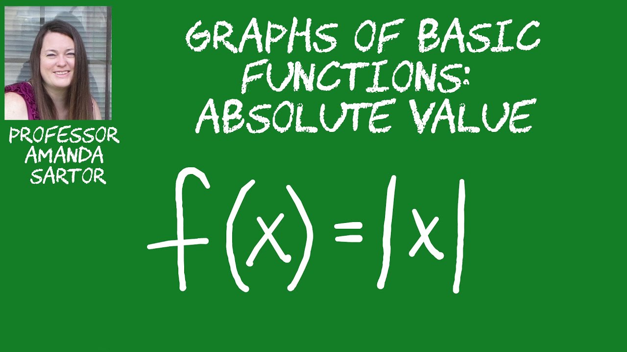 Graphs of Basic Functions Absolute Value - YouTube