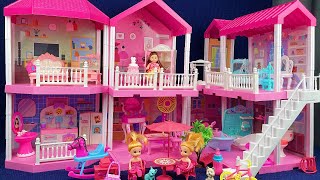 8 Minutes Satisfying With Unboxing Princess Pink House Collection Set Review Toys Asmr