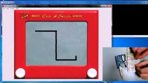 Virtual etch-a-sketch using an Arduino and a web browser
