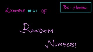 A2 Maths S2: RANDOM NUMBERS IMPORTANT EXAMPLE # 01. SAMPLING Lecture # 05. Wed, 22 May 2024. screenshot 5