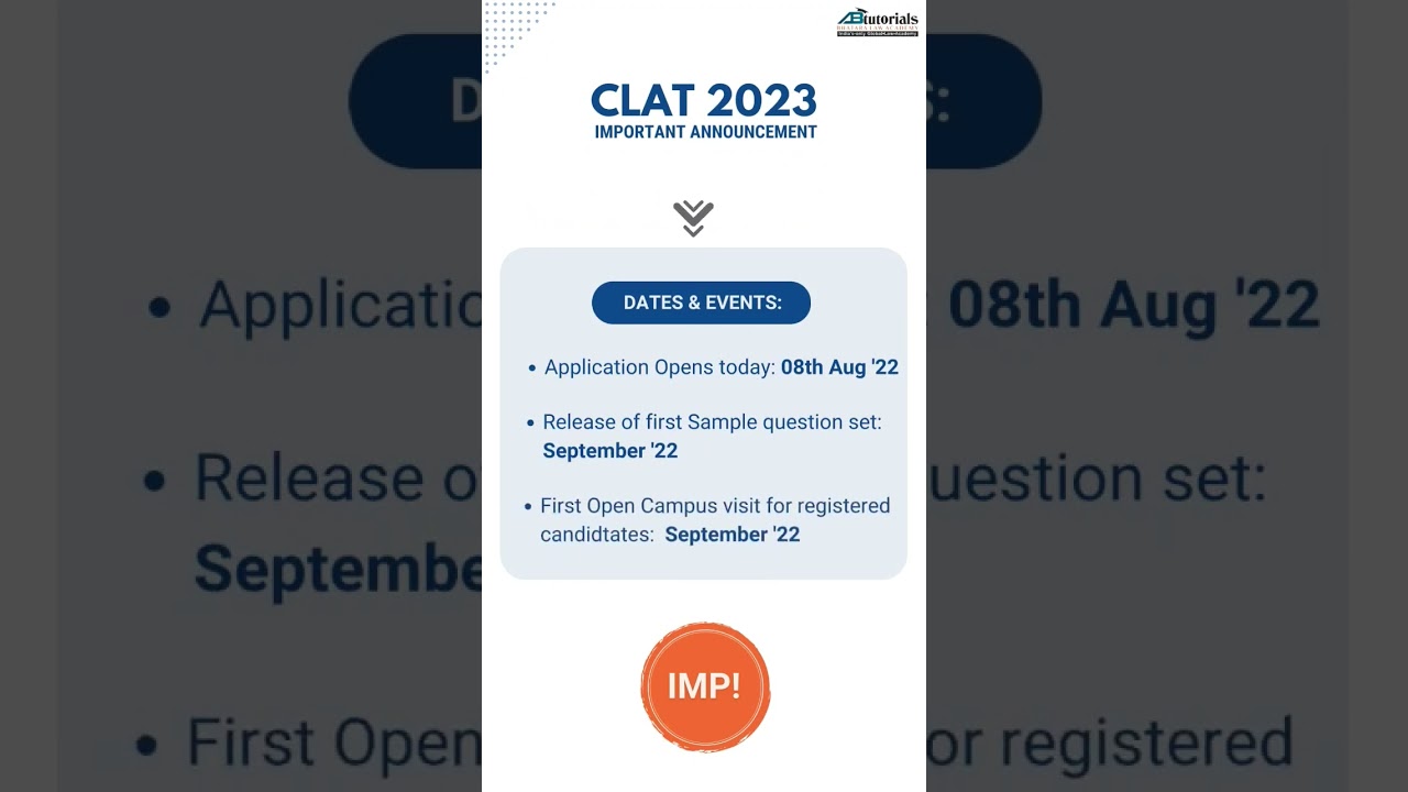 CLAT 2023 forms are out! All important dates and events👇🏾