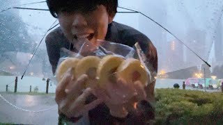 【東大理Ⅲ】YouTubeの王、豪雨の中でバウムクーヘン４つを食す