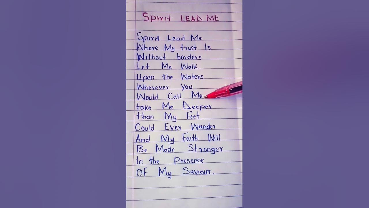 SPIRIT LEAD ME WHERE MY TRUST IS WITHOUT BORDERS #SPIRIT #hillsongworship