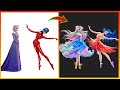 Elsa frozen  ladybug miraculous glow up ballet actress  transformation art