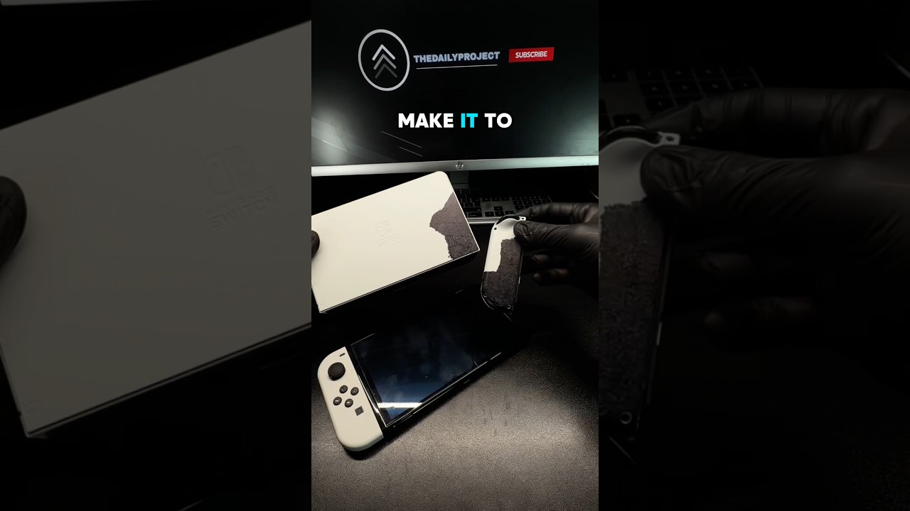 Day 2 of covering this white Nintendo Switch with dots until it’s black.