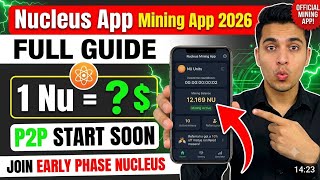 JOIN FAST NOW.. Nucleus (NU) Airdrop is Live... 2$ per Token... Full Guide on how to start...