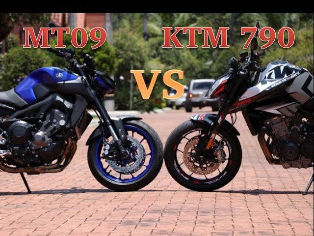 KTM DUKE 790 versus YAMAHA MT09 \