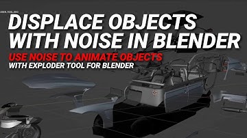 Blender Exploder Tool Noise Displace instances Tutorial #blender #blender3d #3d #cad #autocad