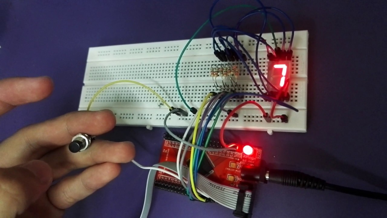 7 segment display hexadecimal (milestone 2) - YouTube