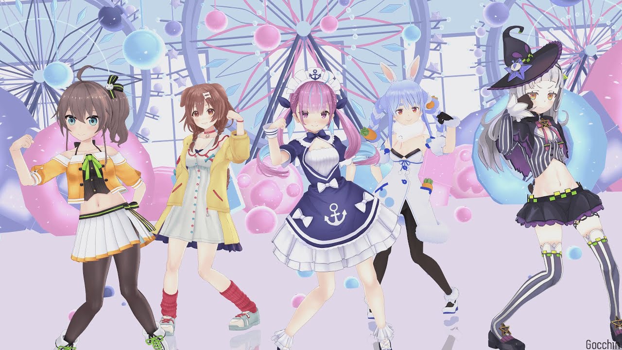 【MMDホロライブ5人】PON PON PON