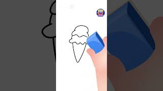 How to Draw an Ice Cream Cone? #Shorts #drawingtutorial #drawingforkids #chuchutv #drawingshorts