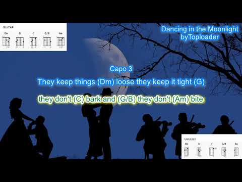 Dancing in the Moonlight (capo3) by Toploader play along with scrolling guitar chords and lyrics