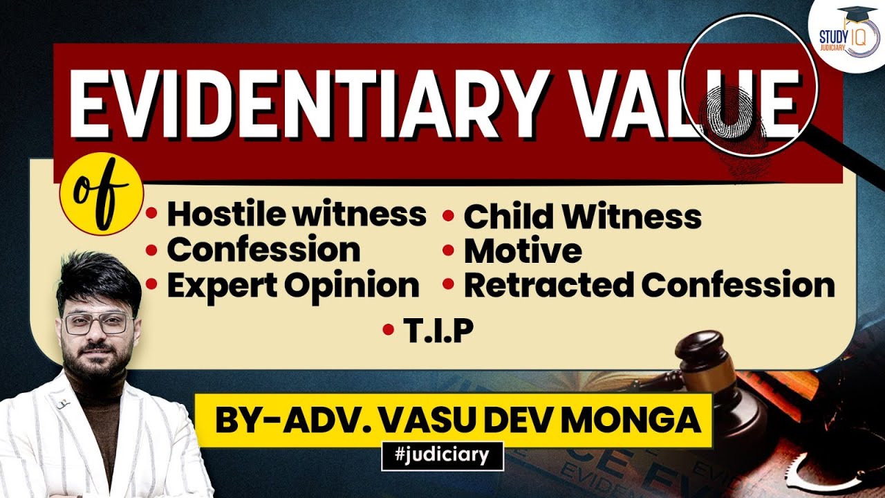 Complete Indian Evidence Act | Part 1 | Evidentiary Value of Relevant Facts by Vasu Dev Monga