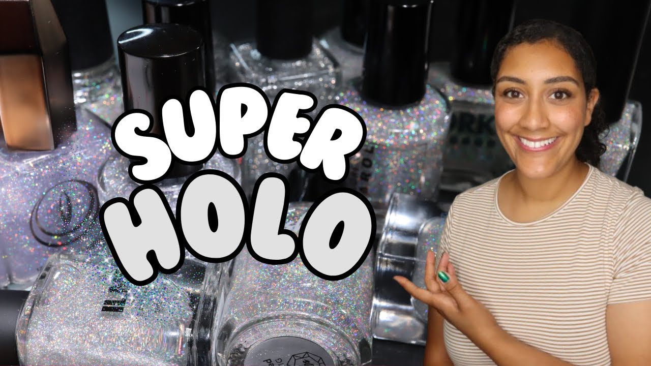 Scattered Holographic Topper Comparison │ Live Swatch, Review, and Comparisons │ Polish with Rae