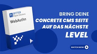 Secure WebAuthn für Concrete CMS | Passwortlose Anmeldung mit biometrischen Daten & Passkeys