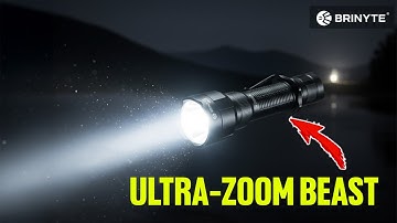 BRINYTE ZT40 Review: 1650 Lumen ZOOM Flashlight with TIR Lens (490m Throw!)