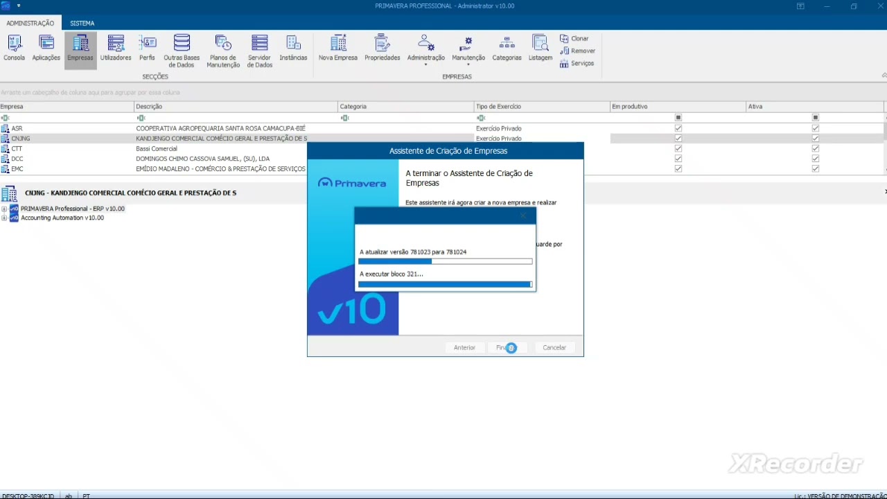 1 CRIAÇÃO DE EMPRESA PRIMAVERA V10 (Gabriel Boano)