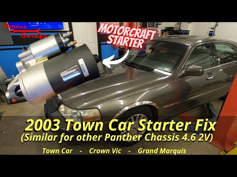 2003 Lincoln Town Car Starter Replacement Steps – 2003+ panther chassis starter replace how-to