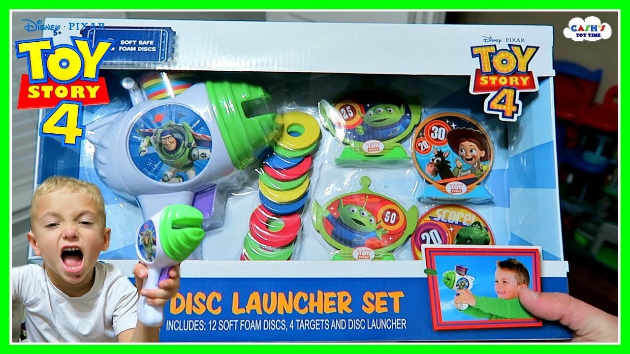 Toy Story 4 DISC LAUNCHER Shooting Targets Toy Review YouTube