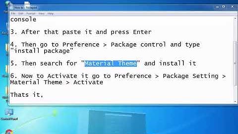 Series 8 263 How to Install Material Theme for Sublime Text 3
