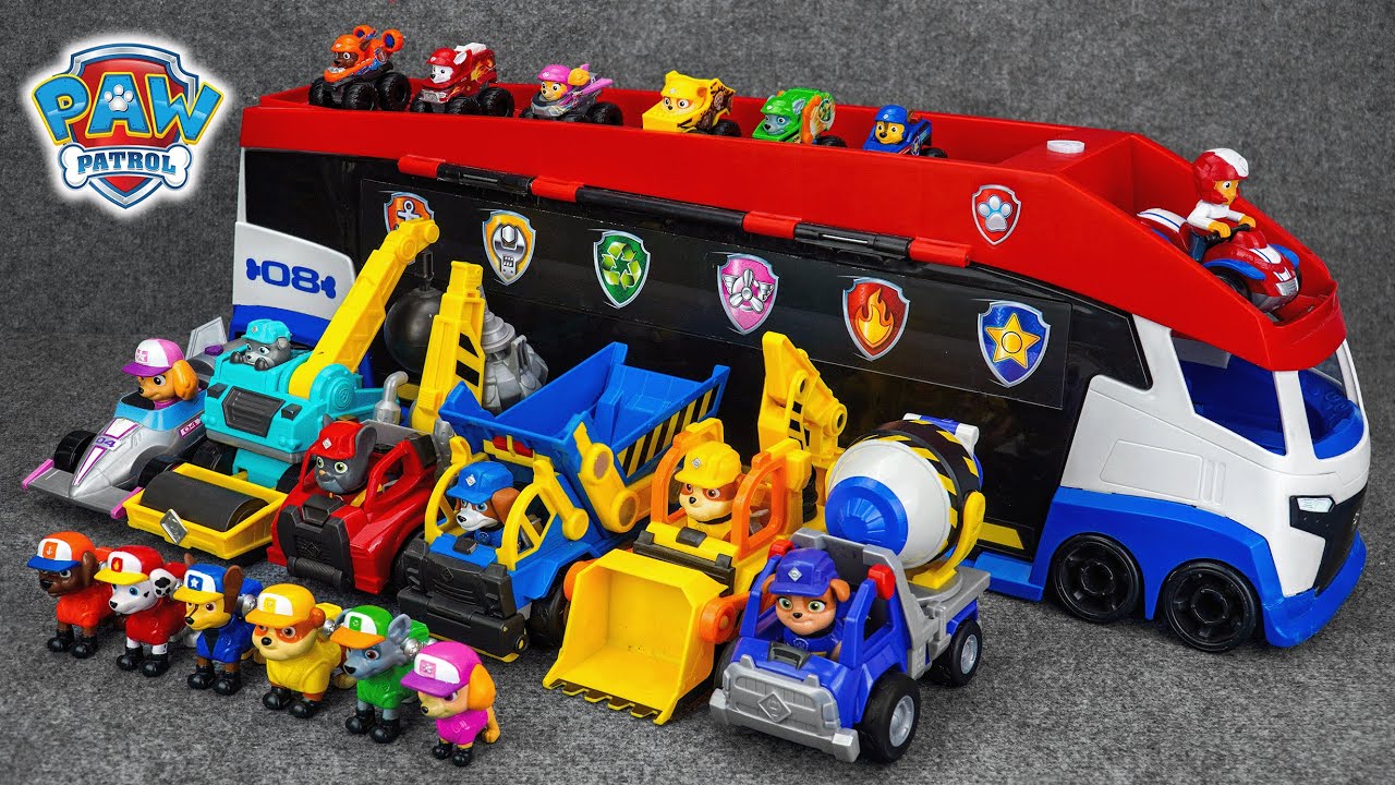 Unboxing Paw Patrol Toys ASMR | Paw Patrol Construction Truck Rescue Toy | Big Transport Vehicles